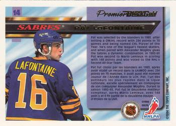 1993-94 O-Pee-Chee Premier - Black Gold #14 Pat LaFontaine Back