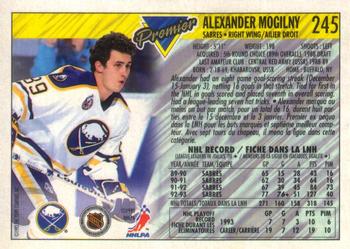 1993-94 O-Pee-Chee Premier - Gold #245 Alexander Mogilny Back