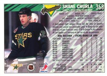 1993-94 O-Pee-Chee Premier - Gold #368 Shane Churla Back