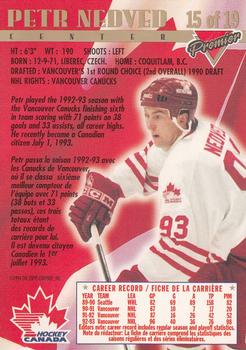 1993-94 O-Pee-Chee Premier - Team Canada #15 Petr Nedved Back