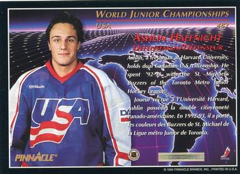 1993-94 Pinnacle Canadian #482 Ashlin Halfnight Back