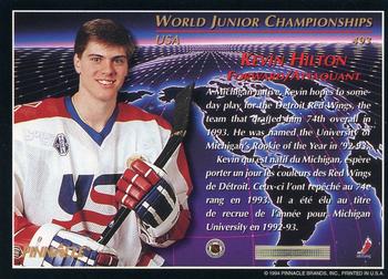 1993-94 Pinnacle Canadian #493 Kevin Hilton Back
