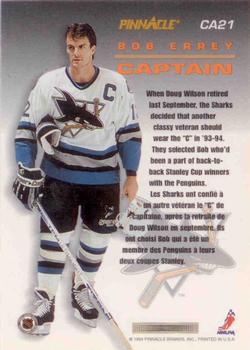 1993-94 Pinnacle Canadian - Captains #CA21 Bob Errey Back