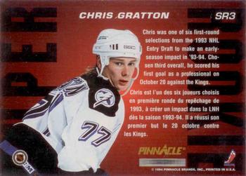 1993-94 Pinnacle Canadian - Super Rookies #SR3 Chris Gratton Back