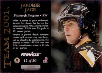 1993-94 Pinnacle Canadian - Team 2001 #12 Jaromir Jagr Back