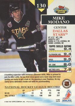 1993-94 Stadium Club O-Pee-Chee #130 Mike Modano Back