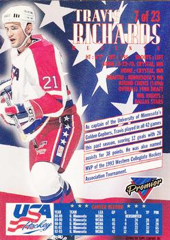 1993-94 Topps Premier - Team USA #7 Travis Richards Back