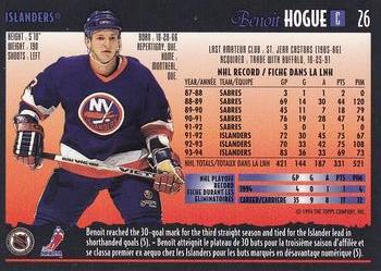 1994-95 O-Pee-Chee Premier - Special Effects #26 Benoit Hogue Back