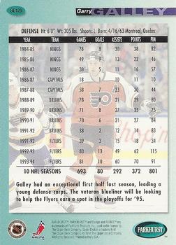 1994-95 Parkhurst SE #SE128 Garry Galley Back
