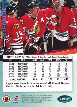 1994-95 Parkhurst SE - Parkie Gold #SE35 Jeremy Roenick Back