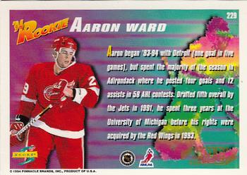 1994-95 Score - Gold Line #229 Aaron Ward Back