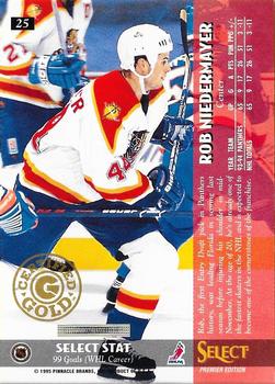 1994-95 Select - Certified Gold #25 Rob Niedermayer Back