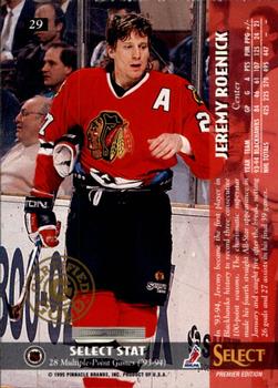 1994-95 Select - Certified Gold #29 Jeremy Roenick Back