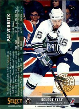 1994-95 Select - Certified Gold #76 Pat Verbeek Back