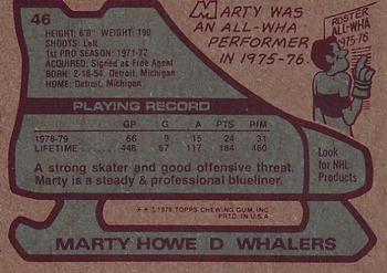 1979-80 Topps #46 Marty Howe Back