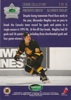 1995-96 Parkhurst International - Crown Collection Gold (Series 2) #3 Alexander Mogilny Back