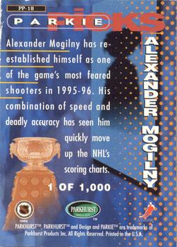 1995-96 Parkhurst International - Parkie Picks #PP-18 Alexander Mogilny Back