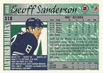 1995-96 Topps - O-Pee-Chee #318 Geoff Sanderson Back