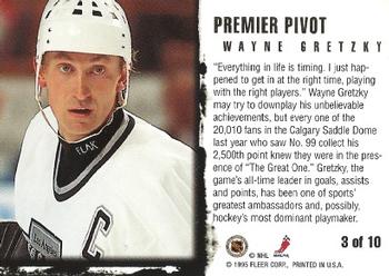 1995-96 Ultra - Premier Pivot Gold Medallion #3 Wayne Gretzky Back