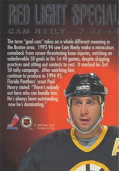 1995-96 Ultra - Red Light Special Gold Medallion #7 Cam Neely Back