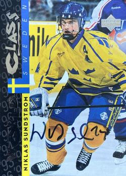 1995-96 Upper Deck Be a Player - Autographs #S177 Niklas Sundstrom Front