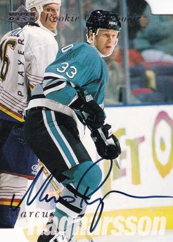 1995-96 Upper Deck Be a Player - Autographs Die Cut #S164 Marcus Ragnarsson Front