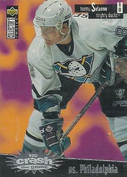 1996-97 Collector's Choice - You Crash the Game Silver #C19 Teemu Selanne Front