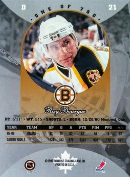 1996-97 Donruss Canadian Ice - Canadian Red Press Proofs #21 Ray Bourque Back