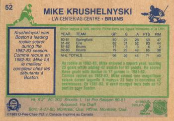 1983-84 O-Pee-Chee #52 Mike Krushelnyski Back