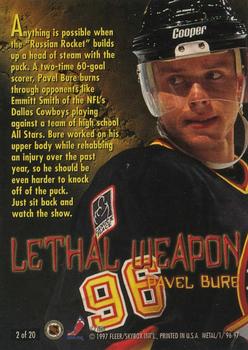 1996-97 Metal Universe - Lethal Weapons Super Power #2 Pavel Bure Back