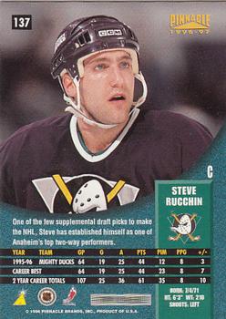 1996-97 Pinnacle - Premium Stock #137 Steve Rucchin Back