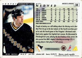 1996-97 Score - Artist's Proofs #38 Petr Nedved Back