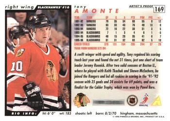 1996-97 Score - Artist's Proofs #169 Tony Amonte Back