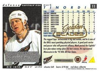 1996-97 Score - Golden Blades #11 Mark Tinordi Back