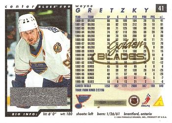 1996-97 Score - Golden Blades #41 Wayne Gretzky Back