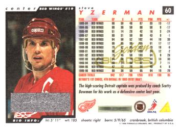 1996-97 Score - Golden Blades #60 Steve Yzerman Back