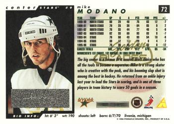 1996-97 Score - Golden Blades #72 Mike Modano Back