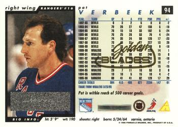 1996-97 Score - Golden Blades #94 Pat Verbeek Back