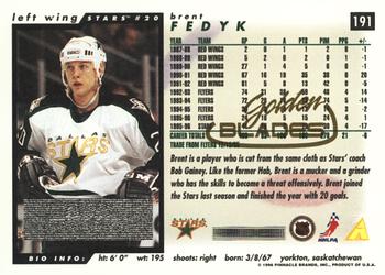 1996-97 Score - Golden Blades #191 Brent Fedyk Back