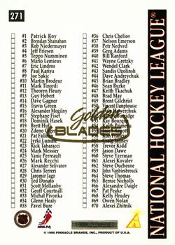 1996-97 Score - Golden Blades #271 Checklist: 1-70 Back