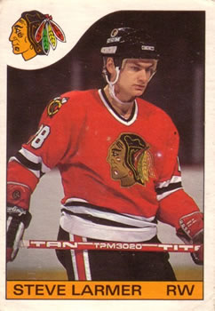 1985-86 O-Pee-Chee #132 Steve Larmer Front