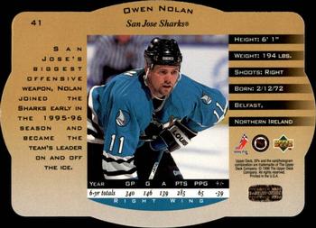1996-97 SPx - Gold #41 Owen Nolan Back