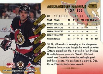1997-98 Donruss - Press Proof Gold #78 Alexandre Daigle Back