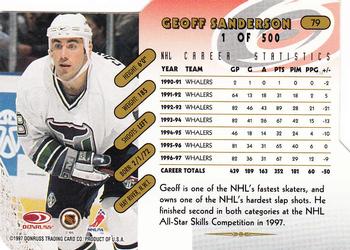1997-98 Donruss - Press Proof Gold #79 Geoff Sanderson Back