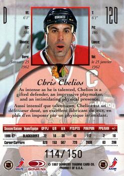 1997-98 Donruss Canadian Ice - Dominion Series #120 Chris Chelios Back