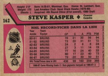 1987-88 O-Pee-Chee #162 Steve Kasper Back