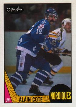 1987-88 O-Pee-Chee #254 Alain Cote Front