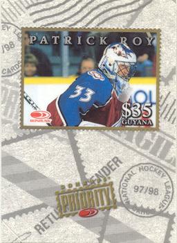 1997-98 Donruss Priority - Stamps Gold #NNO Patrick Roy Front