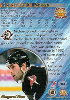 1997-98 Pacific Crown Collection - Copper #341 Michael Peca Back