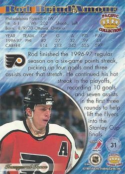 1997-98 Pacific Crown Collection - Ice Blue #31 Rod Brind'Amour Back